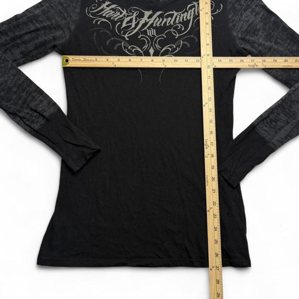 Hart Huntington Y2K Biker Grunge Gothic shirt white graphic design size large - Picture 5 of 8